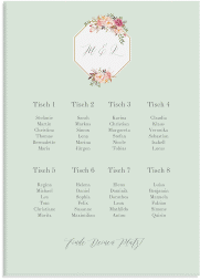 Klick: Details zu Sitzplan Leinwand Hochzeit "Prachtvoll" anzeigen Sitzplan Leinwand Hochzeit Prachtvoll 50 x 70 cm Leinwand mint