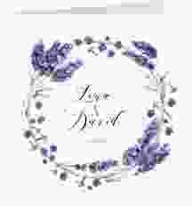 Hochzeitseinladung Lavendel quadr. Klappkarte