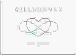 Willkommensschild Leinwand Infinity 70 x 50 cm Leinwand tuerkis