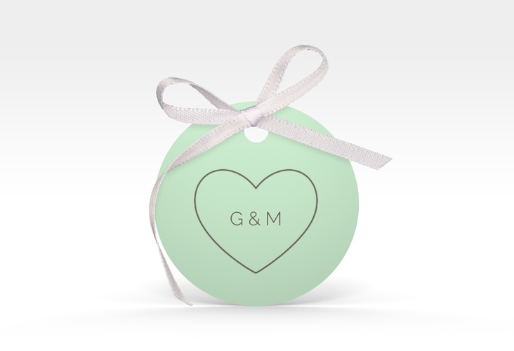 Geschenkanhänger Hochzeit Lebenstraum Geschenkanhänger, rund mint hochglanz