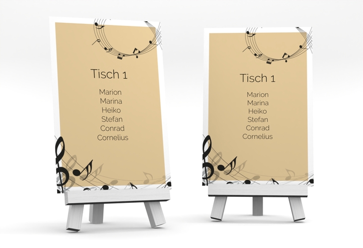 Tischaufsteller Hochzeit Melody Tischaufsteller beige