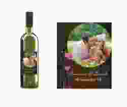 Etichette vino matrimonio collezione Madrid Etikett Weinflasche 4er Set marrone