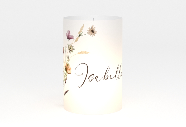 Windlicht Hochzeit Sauvages Windlicht weiss mit getrockneten Wiesenblumen
