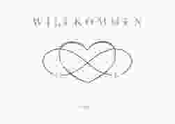 Willkommensschild Poster Infinity 70 x 50 cm Poster lila