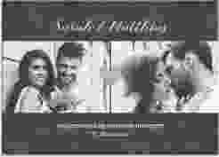 Willkommensschild Hochzeit Sparkly 70 x 50 cm Leinwand grau