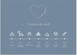Klick: Details zu Tagesablauf Poster Hochzeit "Lebenstraum" anzeigen Tagesablauf Poster Hochzeit Lebenstraum 70 x 50 cm Poster blau