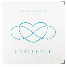 Klick: Details zu Gästebuch Selection Hochzeit "Infinity" anzeigen Gästebuch Selection Hochzeit Infinity Leinen-Hardcover tuerkis