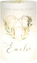 Klick: Details zu Windlicht Hochzeit "Heartfelt" anzeigen Windlicht Hochzeit Heartfelt Windlicht weiss mit Diamanten im Geometric Design