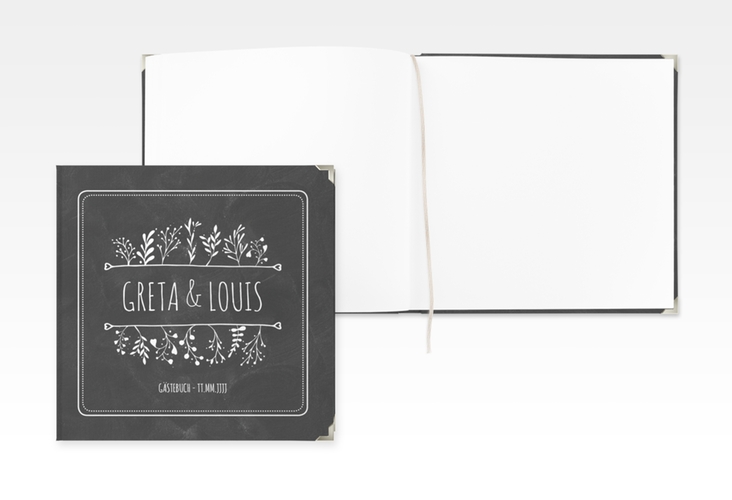 Gästebuch Selection Hochzeit Chalk Leinen-Hardcover schwarz