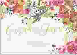 Willkommensschild Hochzeit "Flowerbomb" 70 x 50 cm Leinwand beige