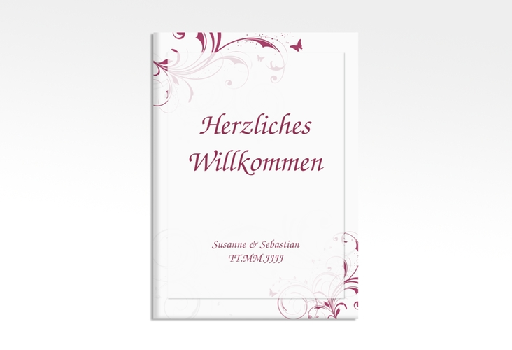 Willkommensschild Hochzeit Palma 50 x 70 cm Leinwand