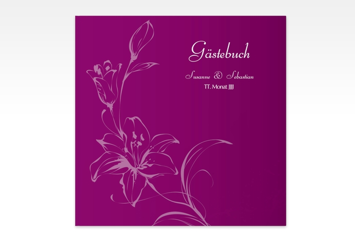 Gästebuch Creation Lille 20 x 20 cm, Hardcover romantisch mit Schmetterlingen
