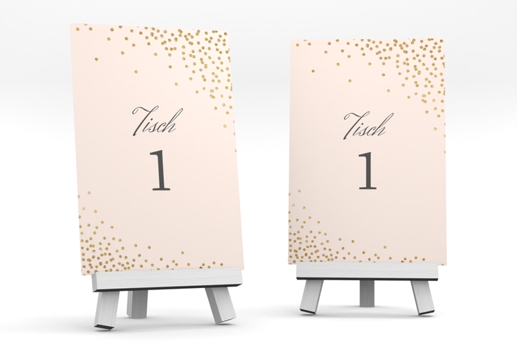 Tischnummer Hochzeit Glitter Tischaufsteller rosa