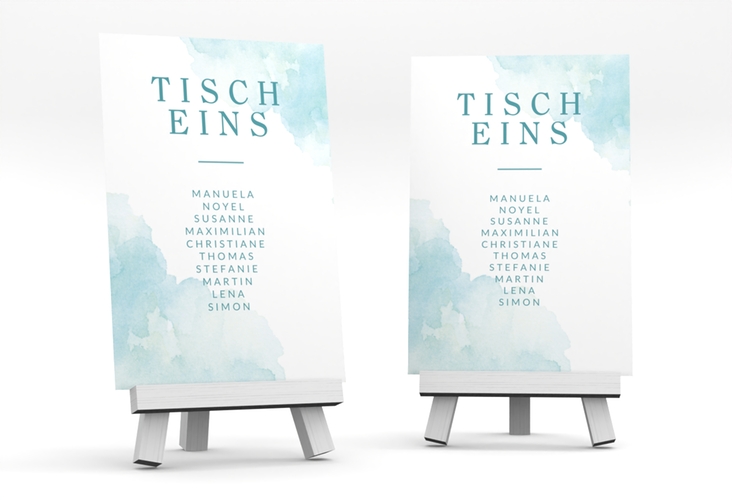 Tischaufsteller Hochzeit Blush Tischaufsteller tuerkis