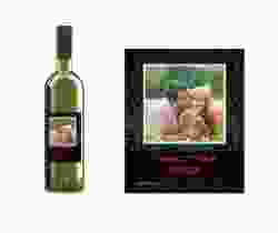 Etichette vino matrimonio collezione Roma Etikett Weinflasche 4er Set schwarz
