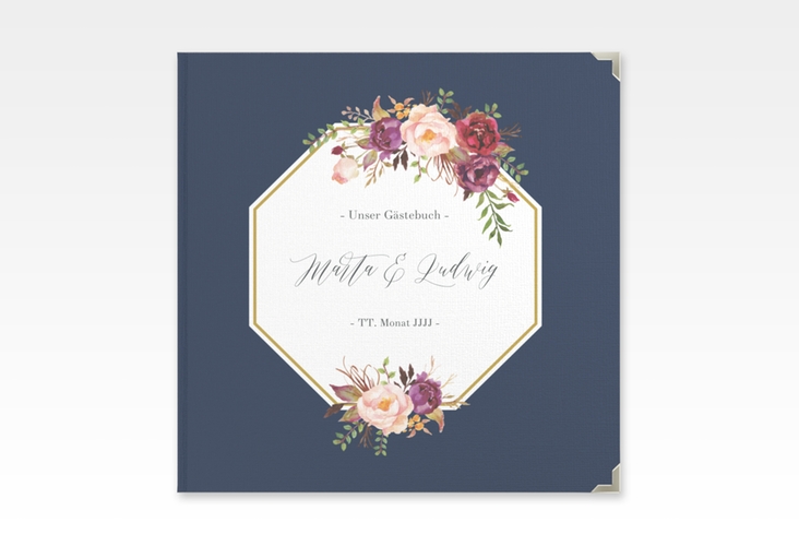 Gästebuch Selection Hochzeit Prachtvoll Leinen-Hardcover blau