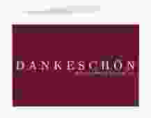 Dankeskarte Hochzeit Simply A6 Klappkarte quer rot