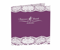 Klick: Details zu Inviti matrimonio collezione Montreux anzeigen Inviti matrimonio collezione Montreux Quadratische Klappkarte fucsia