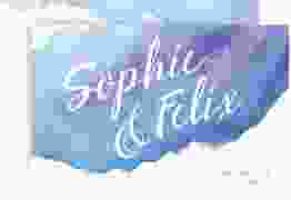 Save the Date-Karte Aquarella A6 Karte quer blau