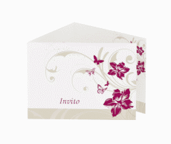 Klick: Details zu Inviti matrimonio collezione Parma anzeigen Inviti matrimonio collezione Parma A6 doppelt geklappt fucsia