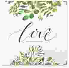 Gästebuch Selection Hochzeit Botany Leinen-Hardcover weiss