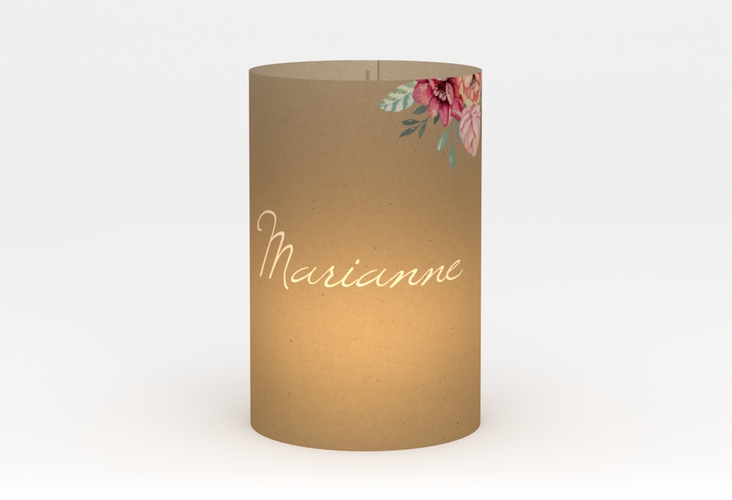 Windlicht Hochzeit Blooming Windlicht Kraftpapier hochglanz