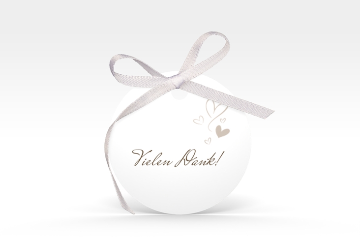 Geschenkanhänger Hochzeit Purity Geschenkanhänger, rund weiss