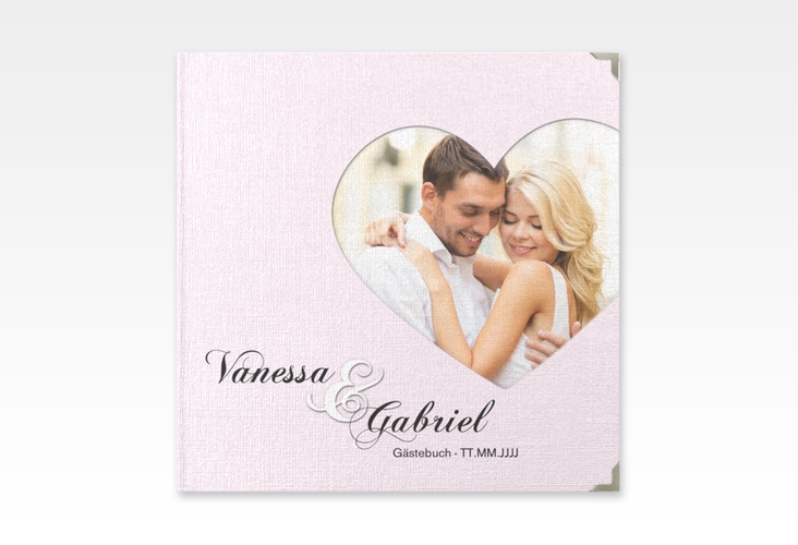 Gästebuch Selection Hochzeit Sweetheart Leinen-Hardcover rosa