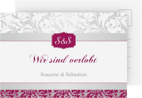 Klick: Details zu Verlobungskarte Hochzeit "Latina" anzeigen Verlobungskarte Hochzeit "Latina" A6 Postkarte braun