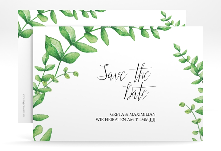 Save the Date-Karte "Botanic" A6 Karte quer