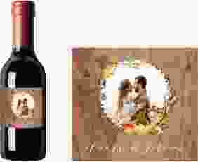 Piccoloetikett Hochzeit Herbstlich Etikett Piccolo braun