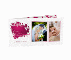 Klick: Details zu Ringraziamenti matrimonio collezione Milano anzeigen Ringraziamenti matrimonio collezione Milano DIN lang Klappkarte fucsia