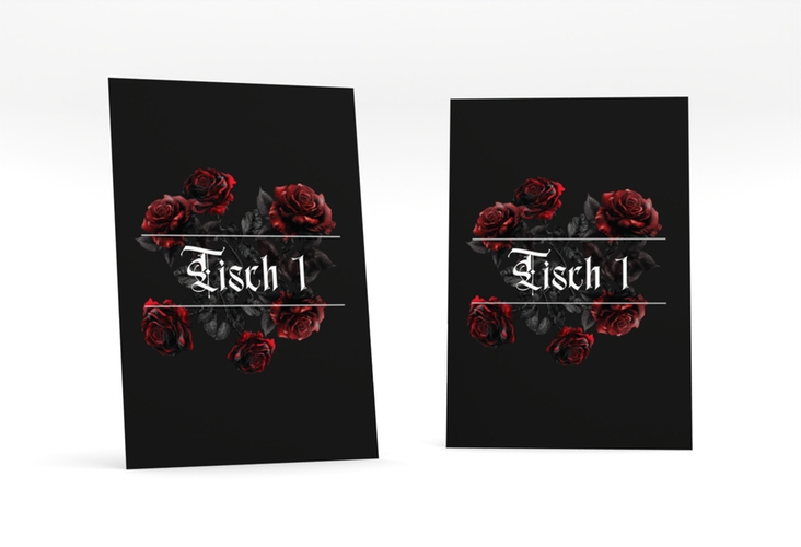 Tischnummer Hochzeit Gothic Rose Tischaufsteller