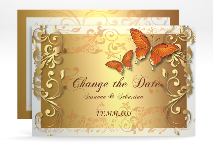 Change the Date-Karte Toulouse A6 Karte quer orange