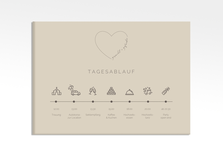 Tagesablauf Leinwand Hochzeit Lebenstraum 70 x 50 cm Leinwand