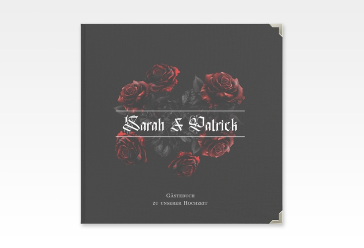 Gästebuch Selection Hochzeit Gothic Rose Leinen-Hardcover schwarz