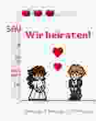 Save the Date-Visitenkarte Pixel Visitenkarte hoch weiss