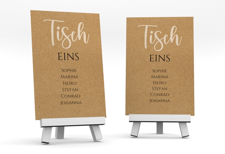 Tischaufsteller Hochzeit Noble Tischaufsteller mit elegantem Schriftzug