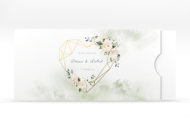 Hochzeitseinladung Adore Einsteckkarte gruen