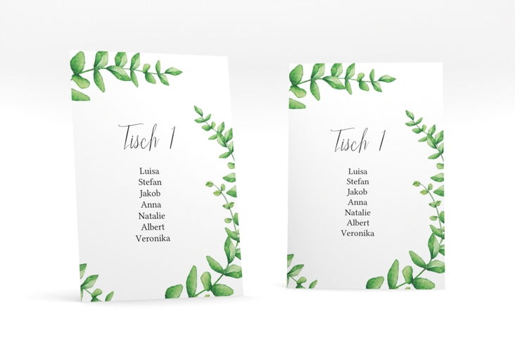Tischaufsteller Hochzeit Botanic Tischaufsteller weiss