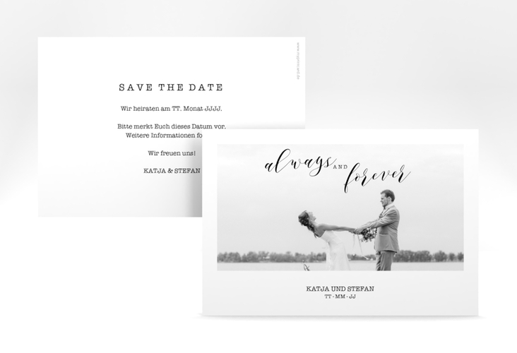 Save the Date-Karte Photoframe A6 Karte quer hochglanz