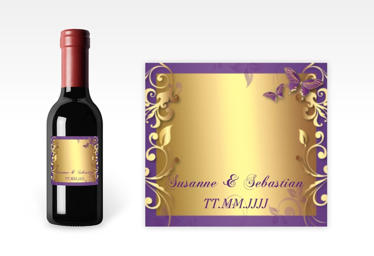 Piccoloetikett Hochzeit Toulouse Etikett Piccolo lila