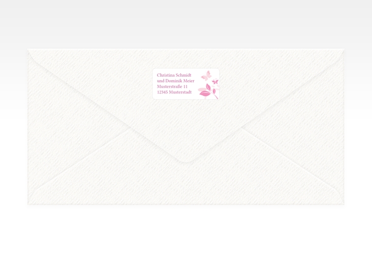Absenderetikett Hochzeit Lilly 45,7 x 21,2 mm pink