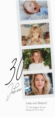 Einladung 30. Geburtstag Fotostreifen