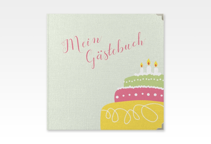 Gästebuch Selection Geburtstag Cake Leinen-Hardcover gruen