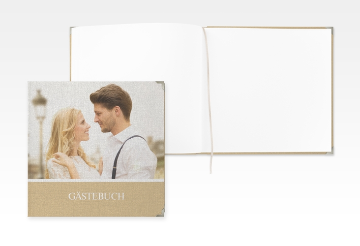 Gästebuch Selection Hochzeit Balance Leinen-Hardcover beige