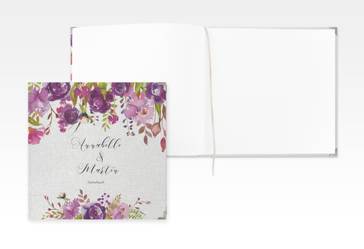 Gästebuch Selection Hochzeit Violett Leinen-Hardcover