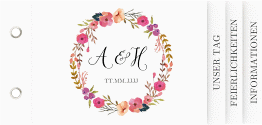 Klick: Details zu Hochzeitseinladung "Fiore" anzeigen Hochzeitseinladung Fiore Booklet weiss