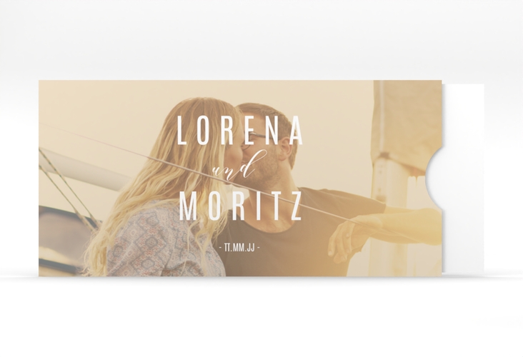 Hochzeitseinladung Memory Einsteckkarte beige