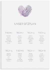 Klick: Details zu Sitzplan Leinwand Hochzeit "Fingerprint" anzeigen Sitzplan Leinwand Hochzeit "Fingerprint" 50 x 70 cm Leinwand pink